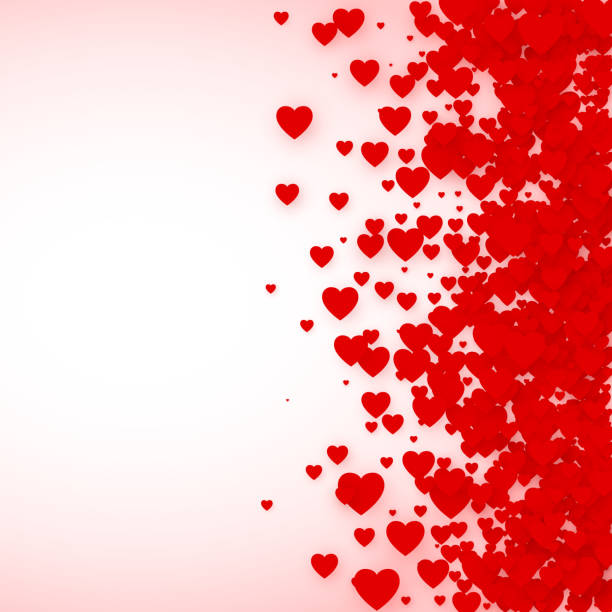 istock Heart confetti frame for banner. St. Valentines day hearts background. Vector illustration 905079520