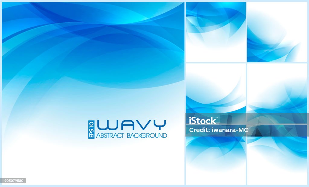 Wavy Abstract Background - Royalty-free Plano de Fundo arte vetorial