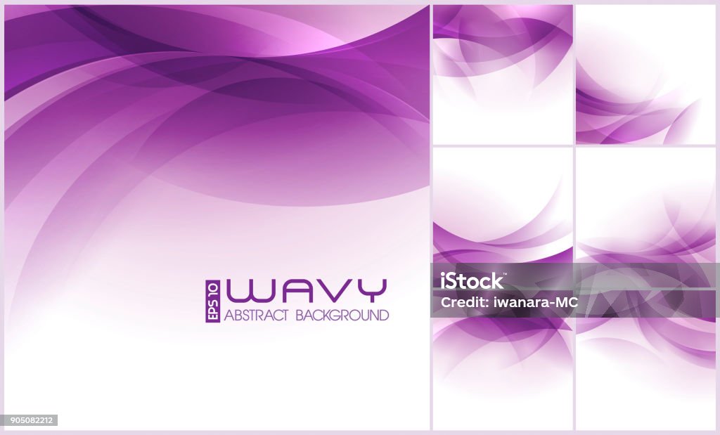 Wavy Abstract Background Modern wavy abstract background collection. Suitable for your website background or design element Purple stock vector