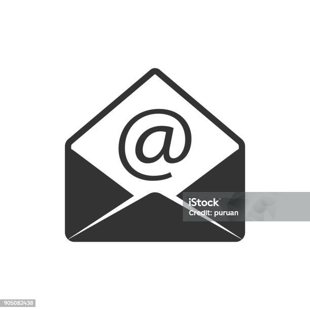 Bwsymbol Email Stock Vektor Art und mehr Bilder von E-Mail - E-Mail, Icon, At-Zeichen