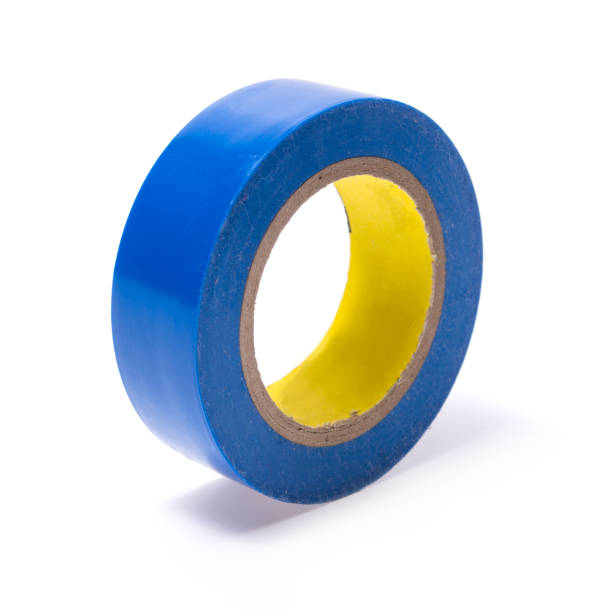 istock Roll of blue Electrical insulating tape isolated 905082816