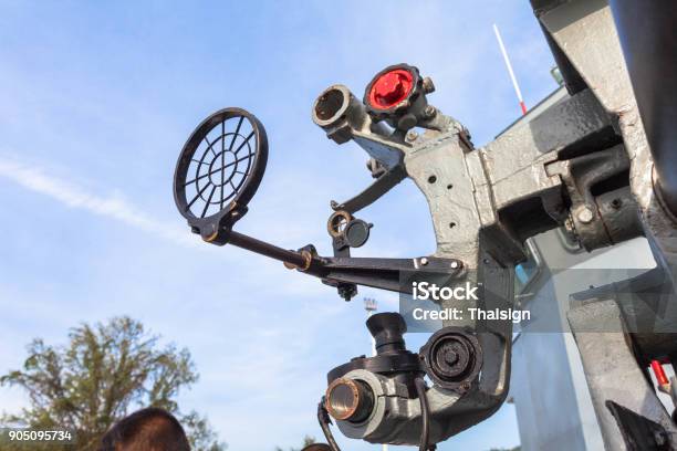 A Shooting Gun On The Battleship Stock Photo - Download Image Now - Aiming, Ammunition, Anchor - Vessel Part