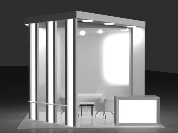 istock Exhibition stand plain used for mock-ups and branding and Corporate identity.3d illustration 905098076