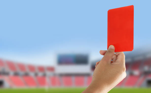 istock The referee showed a red card in the field 905105130