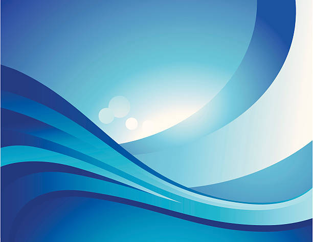 Blue Wave Background Image vector art illustration