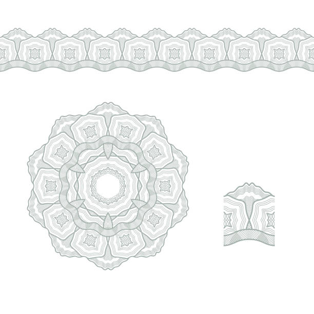 satz von guilloche - lace guilloche decoration circle stock-grafiken, -clipart, -cartoons und -symbole