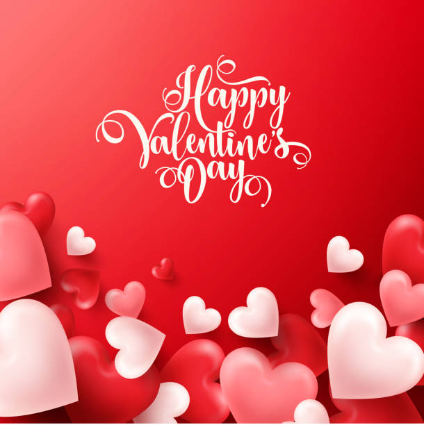 istock Valentines day abstract background. White, red, pink 3d heart. February 14, love. Romantic wedding greeting card 905117794