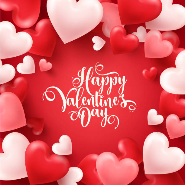 istock Valentines day abstract background. White, red, pink 3d heart. February 14, love. Romantic wedding greeting card 905118106