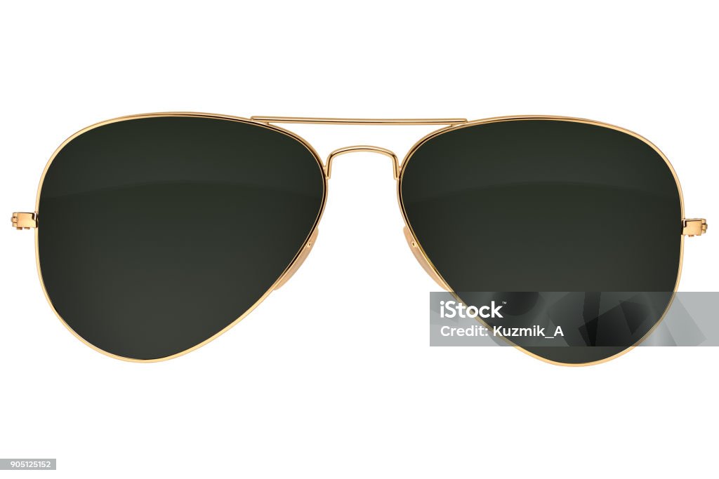 Sonnenbrille im Fliegerstil, isoliert - Lizenzfrei Sonnenbrille Stock-Foto