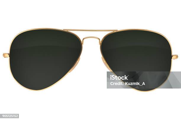 Sonnenbrille Im Fliegerstil Isoliert Stockfoto und mehr Bilder von Sonnenbrille - Sonnenbrille, Pilotenbrille, Weißer Hintergrund