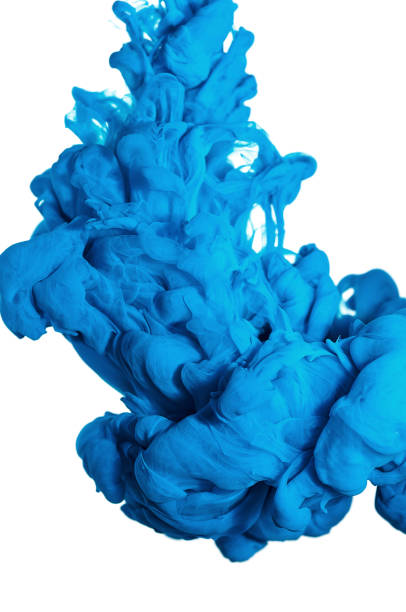 istock ink in the water. A splash of blue paint. Abstract background 905128084