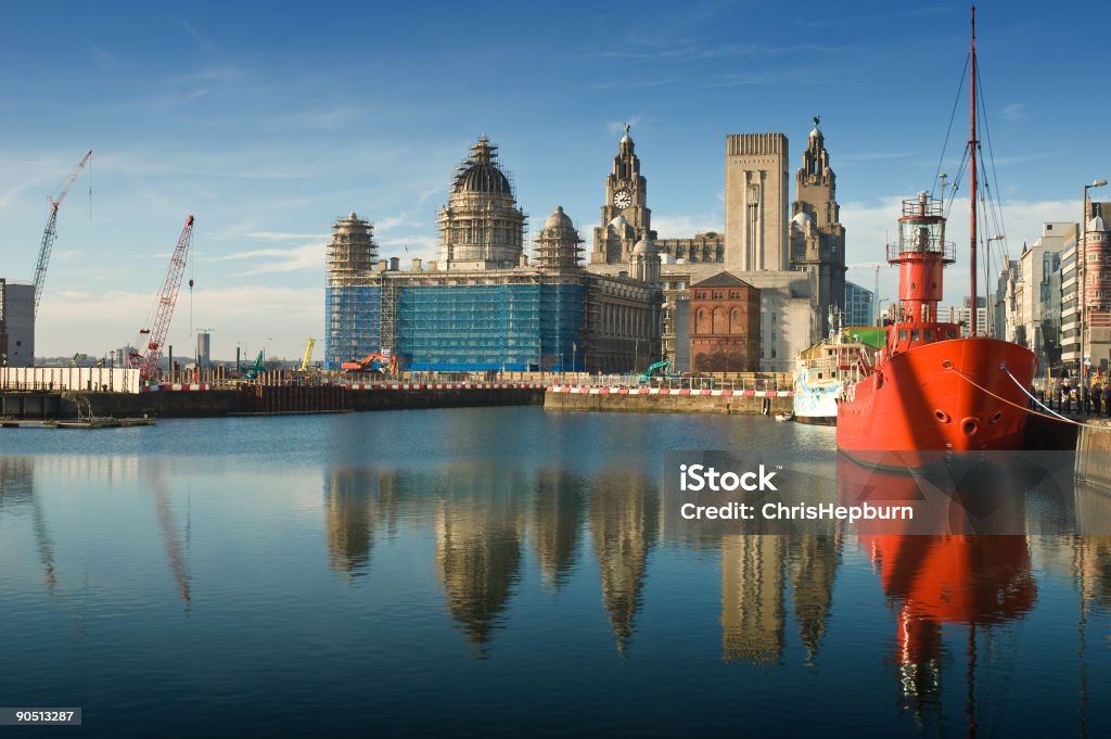 Liverpool Dock Reflection  Liverpool - England Stock Photo