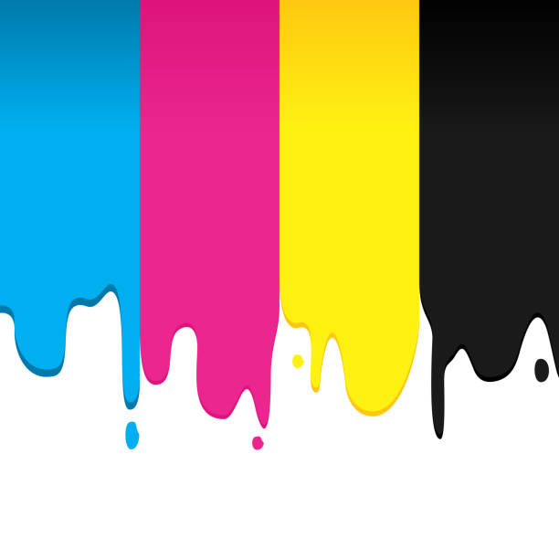 CMYK Paint Dripping Vector Graphic Background CMYK Paint Dripping Vector Graphic Background Design cmyk stock illustrations