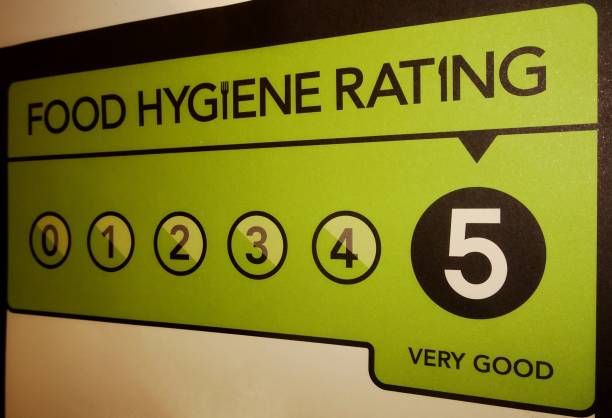Food Hygiene Rating VERY GOOD food hygiene rating from the United Kingdom Food Standards Agency food hygene stock pictures, royalty-free photos & images