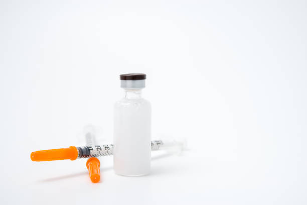 istock Insulin ampoule with syringe lie 905139676