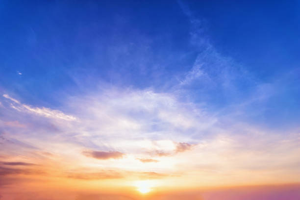 istock Twilight sky background,Sky sunset sunrise orange sky blue 905143366