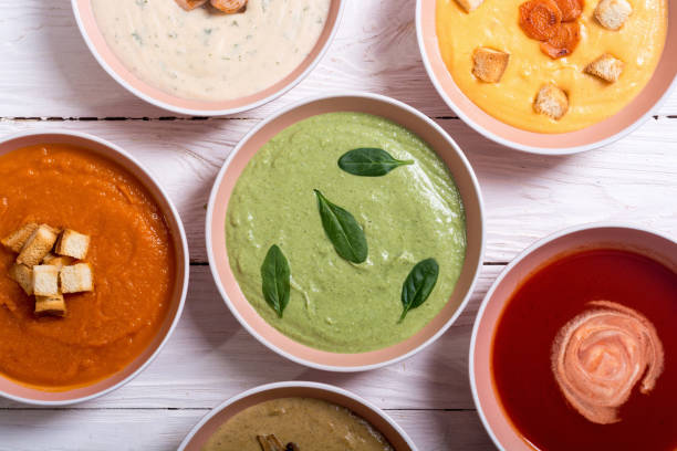 istock Set of cream soups 905147618