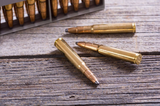 istock Gun cartridge 8mm caliber 905147686