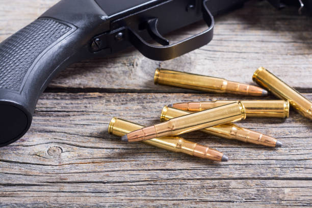istock Gun cartridge 8mm caliber 905147744