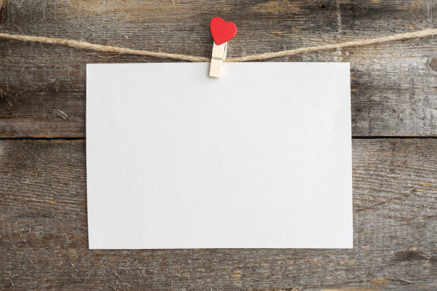 istock Valentines Card on pin with heart 905160752