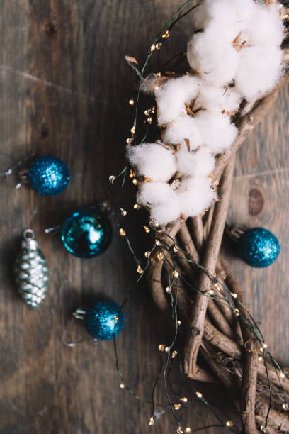 istock Beautiful festive hand-made florist wreath 905175878