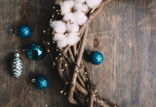 istock Beautiful festive hand-made florist wreath 905175912