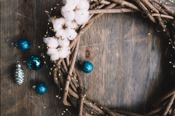 istock Beautiful festive hand-made florist wreath 905175984