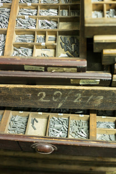 istock old printing house with letterpress accessories 905176798
