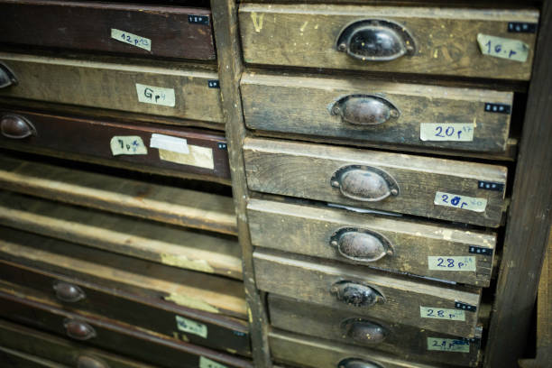 istock old printing house with letterpress accessories 905176814