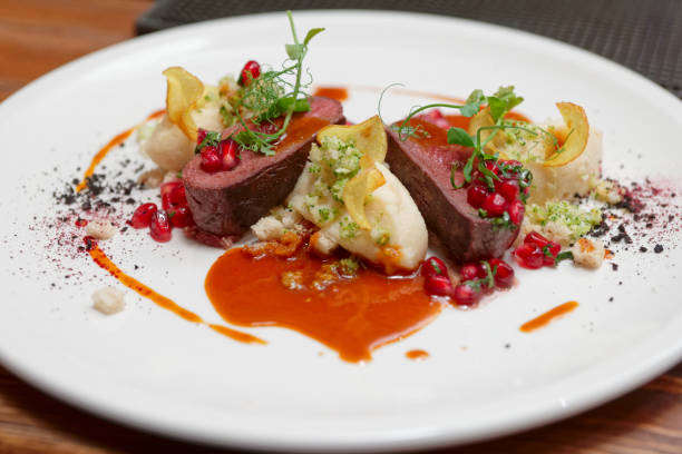 istock Venison fillet and potato puree 905183858