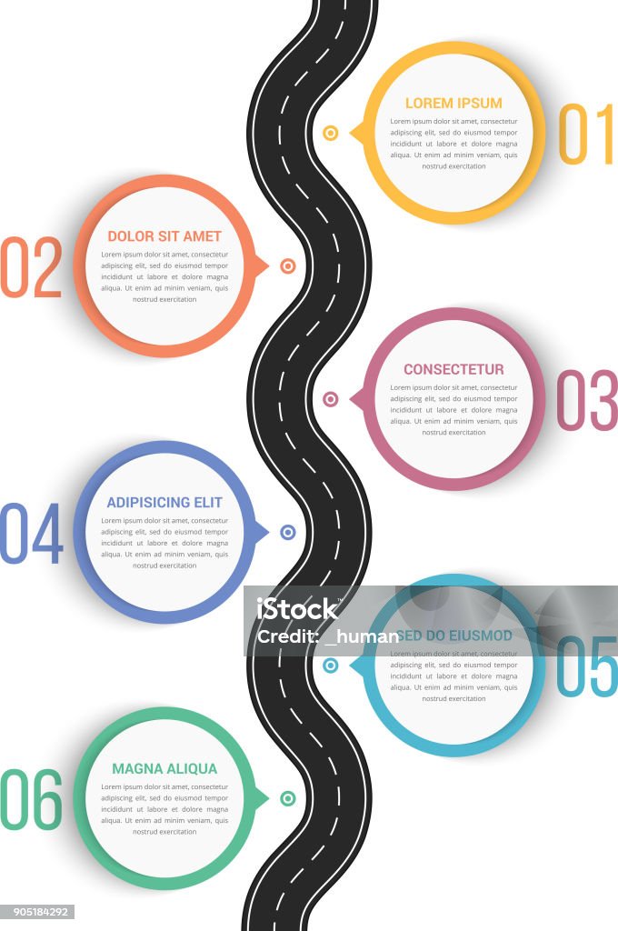Roadblock Inforgraph Road Infographics Stock Illustration - Download Image Now - Abstract ...