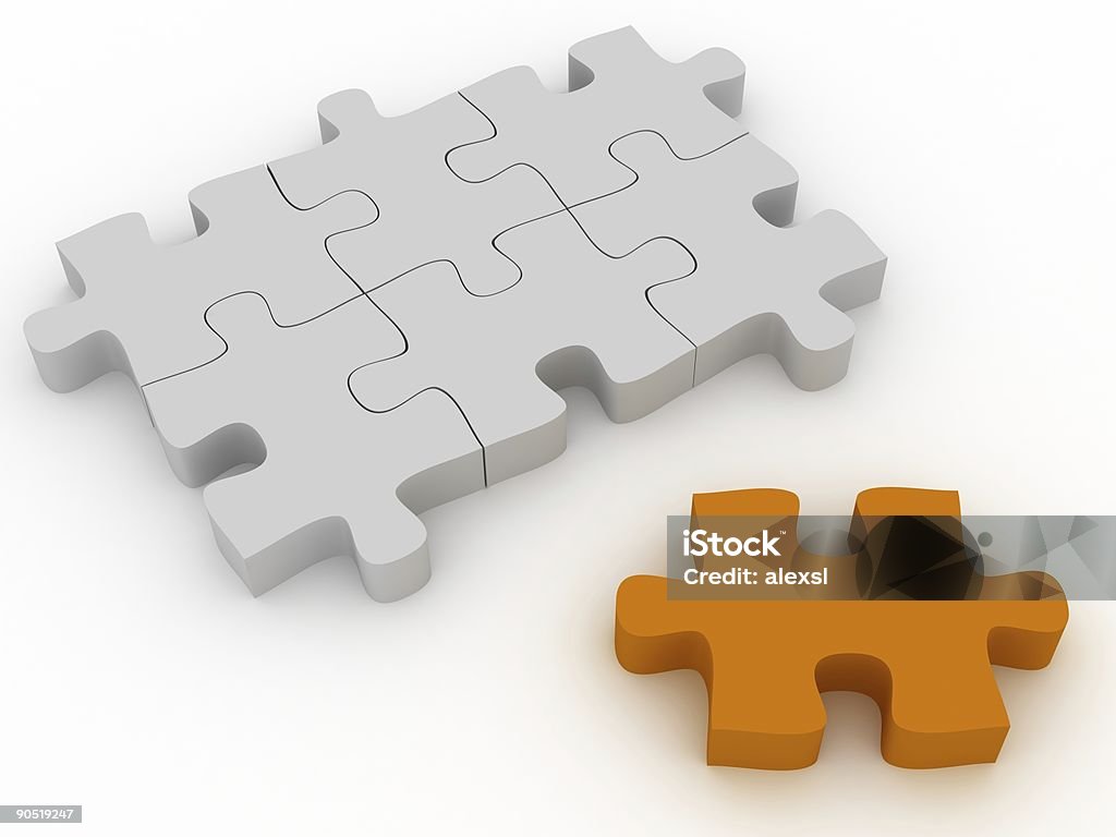 Jigsaw Puzzle - Foto stock royalty-free di Astratto
