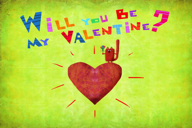 istock Valentines Day Kitten With Flowers Standing On Big Heart 905211548