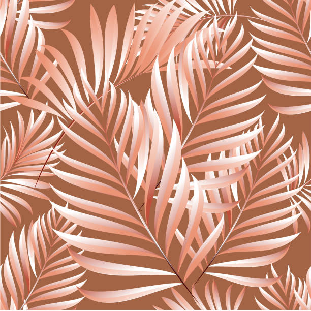 istock Pattern of tropical palm, leaves of the jungle. Vector floral pattern. 905212406