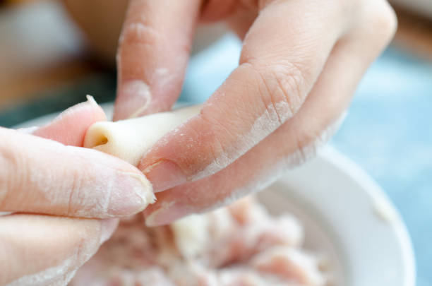 istock The process of making delicious home-made dumplings with meat. 905213846
