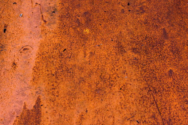 istock Texture of vintage rusty iron wall background with many layers of paint and rust 905214254