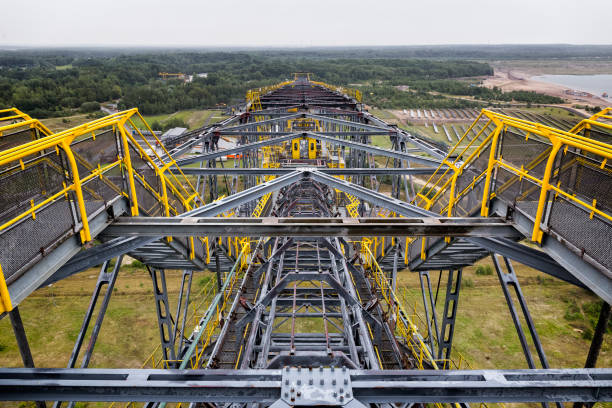 istock Steel giant machines used in brown coal opencast mining 905214388