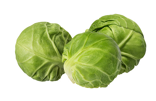 Brussels sprouts isolated on white backgroundBrussels sprouts isolated on white background