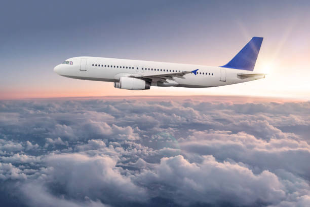 istock Commercial airplane flying above clouds 905228778