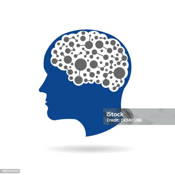 Brain Connections Logo Vector Illustration Stock Illustration - Download Image Now - Abstract, Adult, Black Color