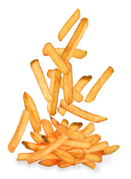 istock Crispy Potato Fries flying ingredients 905231360
