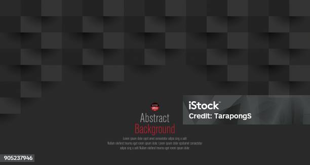 Fond Abstrait Vector Noir Vecteurs libres de droits et plus d'images vectorielles de Fond noir - Fond noir, Carré - Forme bidimensionnelle, Couleur noire