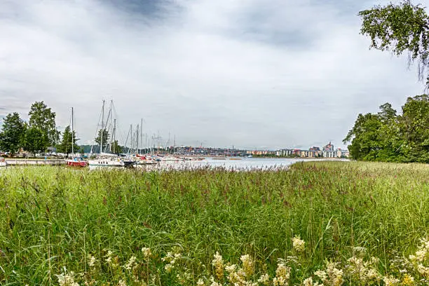 Beautiful greenspace in Helsinki, capital of Finland.