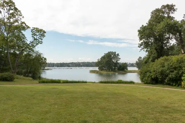 Beautiful greenspace in Helsinki, capital of Finland.