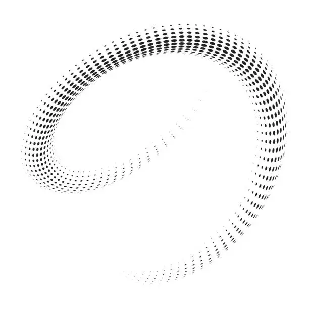 Vector illustration of Abstract circular spotted shape