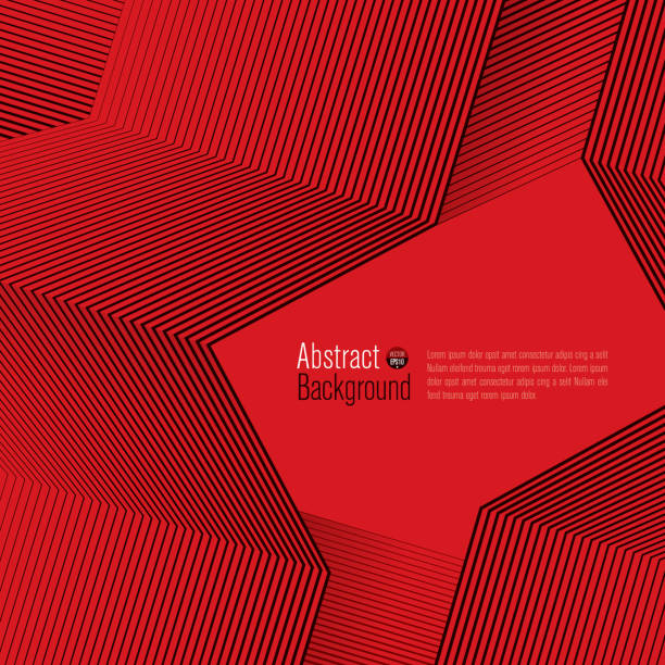 illustrations, cliparts, dessins animés et icônes de lignes noires sur fond rouge. un minimum couvre le design. - backgrounds red background red textured