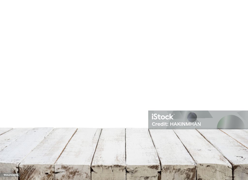 Beautiful white wooden texture table background. Beautiful white wooden texture table background.For create product display or design key visual layout.clipping path Table Stock Photo