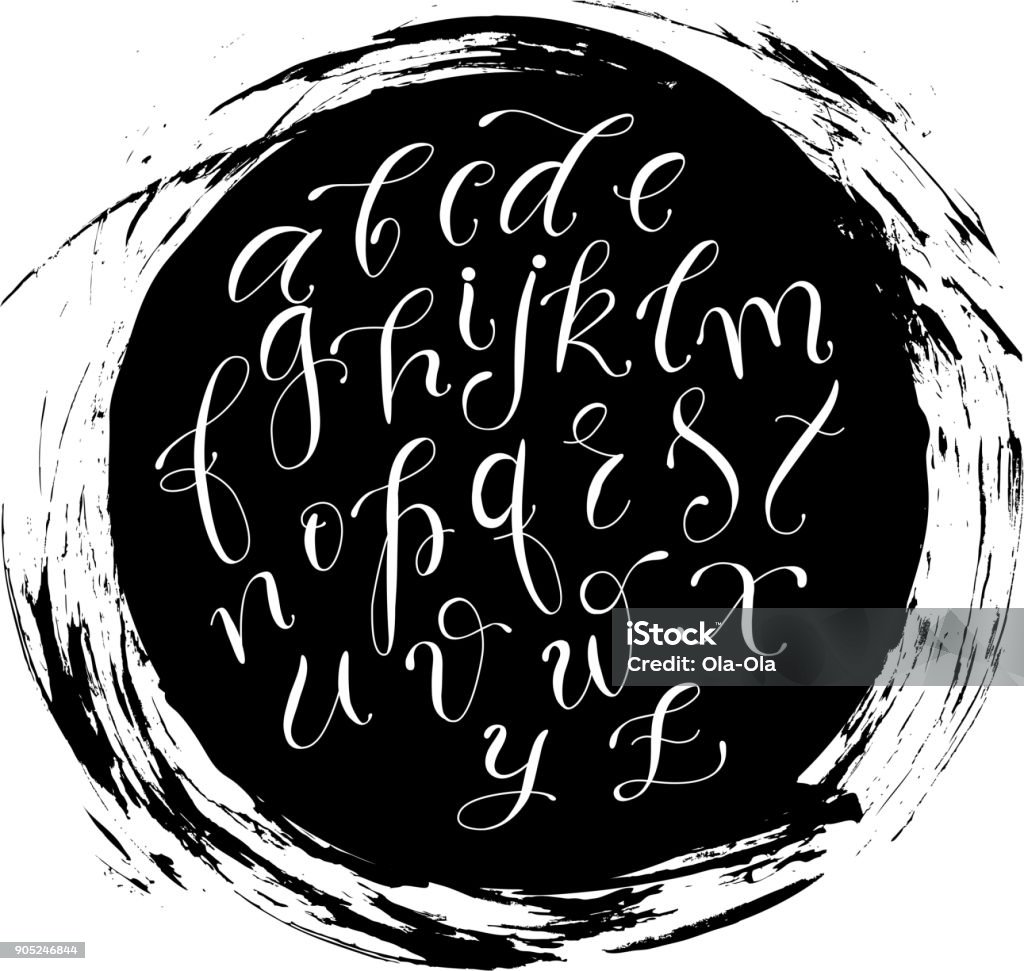 Handwritten Script Font Stock Illustration - Download Image Now - Art ...