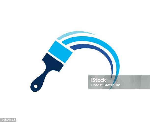 Paint Icon Stock Illustration - Download Image Now - Paintbrush, Icon Symbol, Painting - Activity