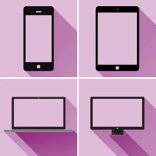 Vector illustration of Digital devices